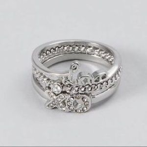 NWT set of 3 stacking rings “xo” & “Love”